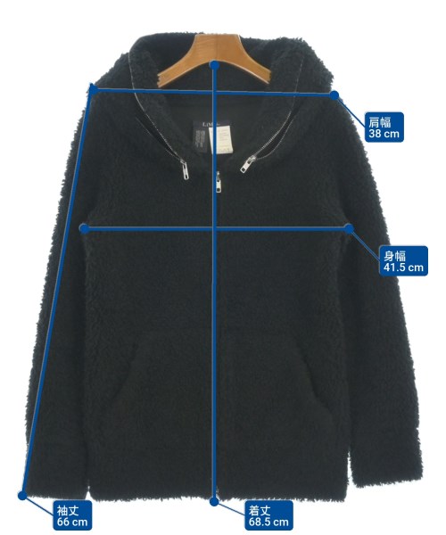 LIMI feu（リミフゥ）パーカー 黒 サイズ:S レディース/2200606934046