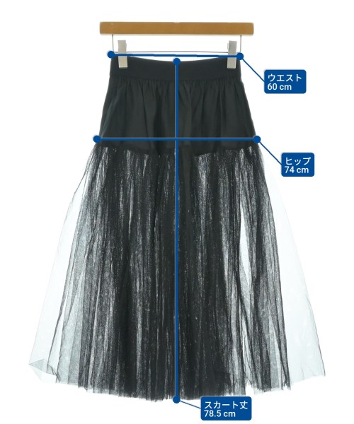 LIMI feu（リミフゥ）ひざ丈スカート 黒 サイズ:S レディース/2200667758032