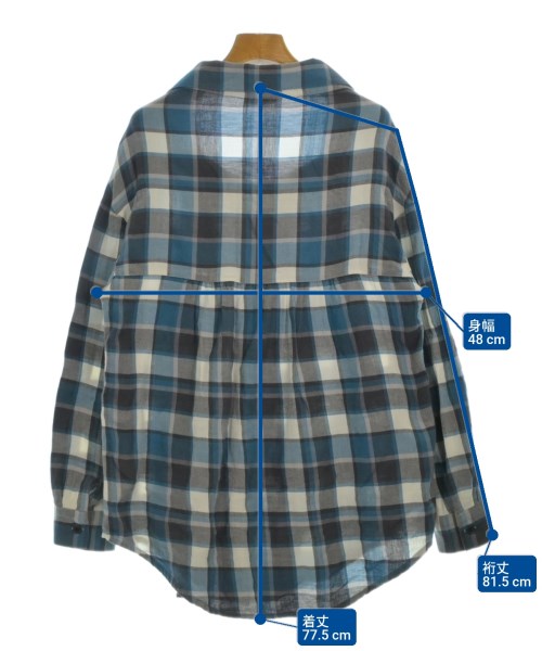 LIMI feu（リミフゥ）カジュアルシャツ 青 サイズ:S レディース/2200671187019