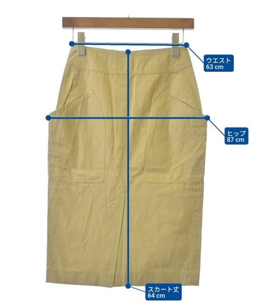 ISABEL MARANT（イザベルマラン）ひざ丈スカート ベージュ サイズ:34(XXS位) レディース/2200626936488