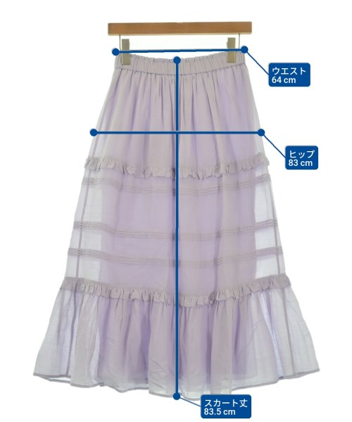 ISABEL MARANT（イザベルマラン）ひざ丈スカート 紫 サイズ:34(S位) レディース/2200642891051