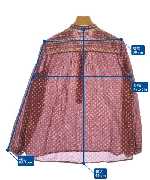 ISABEL MARANT（イザベルマラン）カジュアルシャツ 赤 サイズ:38(S位) レディース/2200624146025