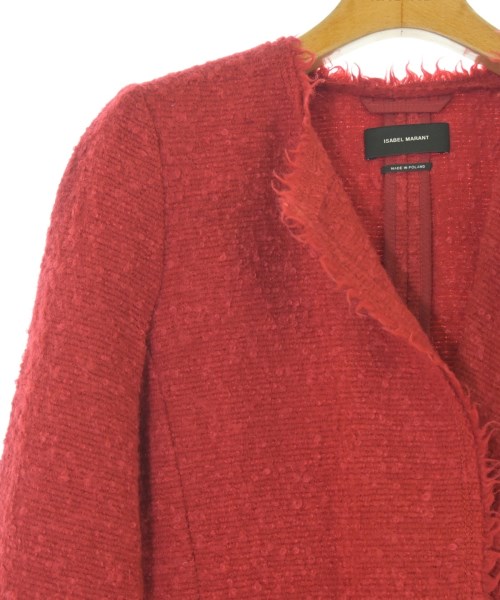 ISABEL MARANT（イザベルマラン）ノーカラージャケット 赤 サイズ:36(XS位) レディース/2200703187017