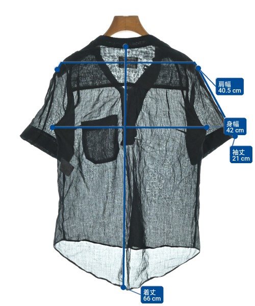 Hussein Chalayan（フセインチャラヤン）カジュアルシャツ 黒 サイズ:38(S位) レディース/2200722533048
