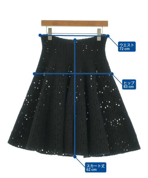 ALAIA（アライア）ひざ丈スカート 黒 サイズ:38(S位) レディース/2200615989051