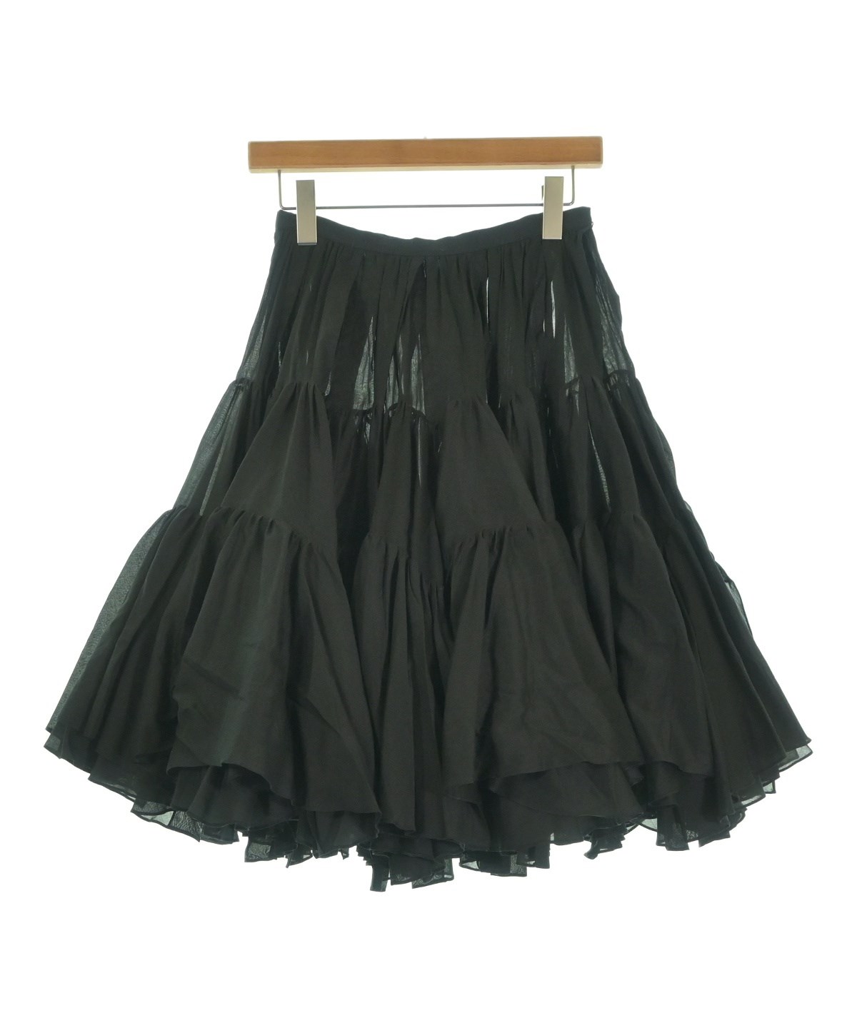 ALAIA（アライア）ひざ丈スカート 黒 サイズ:38(S位) レディース