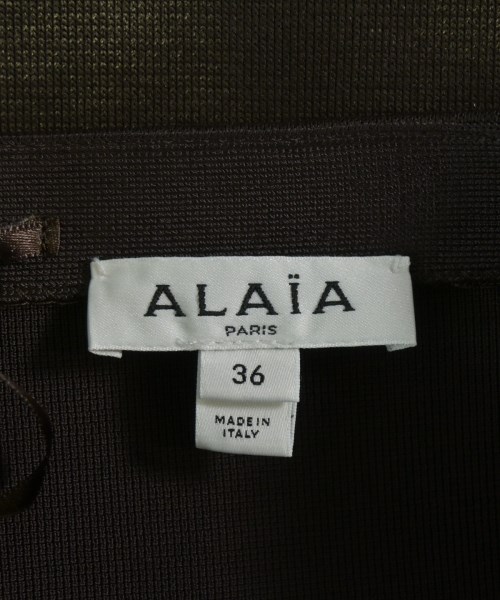 ALAIA（アライア）ひざ丈スカート 茶 サイズ:36(XS位) レディース/2200730072225