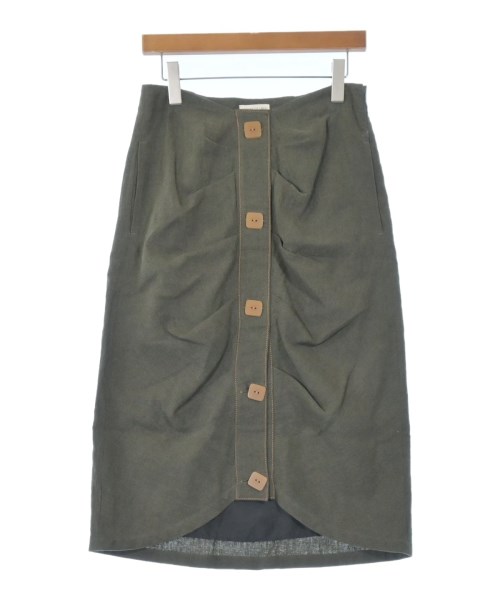 VERONIQUE LEROY(－)ロング・マキシ丈スカート カーキ サイズ:38(S位)/2200659046062