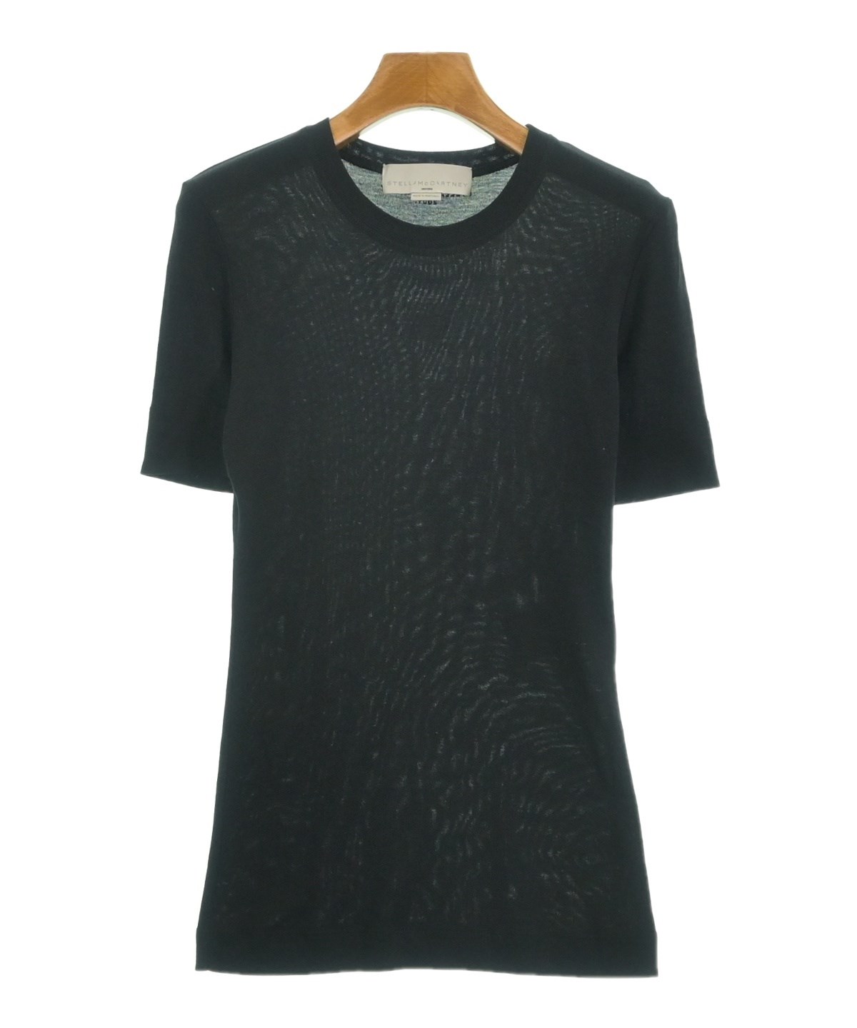 美品 20SS STELLA McCARTNEY ステラマッカートニー サイドフレア アシンメトリー プルオーバー 半袖 ニット カットソー 38 ブラック レディース 古着 中古 Stella McCartney - 美品 20SS STELLA McCARTNEY ステラ