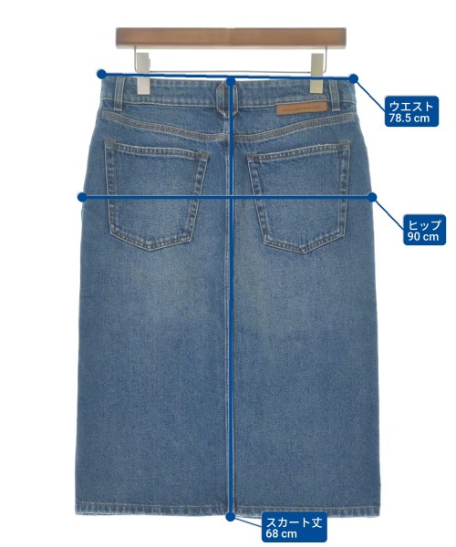 STELLA McCARTNEY（ステラマッカートニー）ひざ丈スカート 青 サイズ:S レディース/2200625135011
