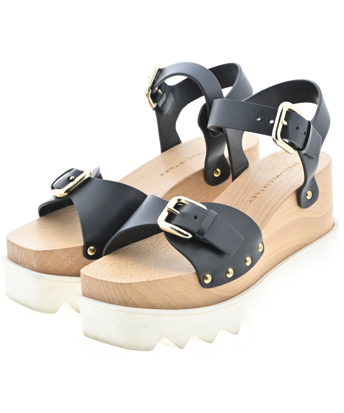 34サイズ ステラマッカートニー厚底8cmスニークエリスサンダル白 楽天