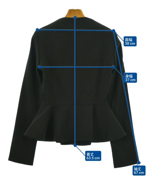 STELLA McCARTNEY（ステラマッカートニー）ノーカラージャケット 黒 サイズ:34(XXS位) レディース/2200649382026