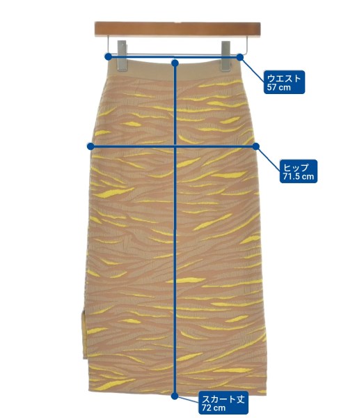 STELLA McCARTNEY（ステラマッカートニー）ひざ丈スカート ベージュ サイズ:36(XS位) レディース/2200649237395