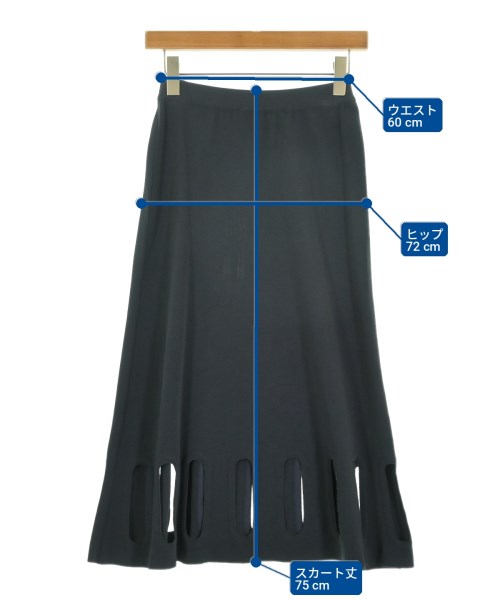 STELLA McCARTNEY（ステラマッカートニー）ひざ丈スカート 紺 サイズ:38(S位) レディース/2200730416289