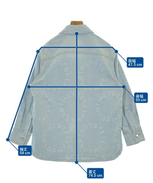 STELLA McCARTNEY（ステラマッカートニー）カジュアルシャツ 青 サイズ:36(XS位) レディース/2200723598190