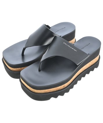 【新品】STELLA McCARTNEY キャメル ファーサンダル 36 STELLA McCARTNEY（ステラマッカートニー）サンダル 黒 サイズ:EU36