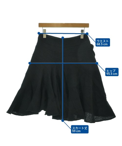 setaichiro（セタ　イチロウ）ひざ丈スカート 黒 サイズ:1(S位) レディース/2200652769036