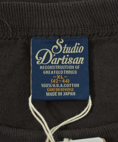 STUDIO D'ARTISAN（ステュディオダルチザン）Tシャツ・カットソー 茶 サイズ:XL メンズ/2200681337107