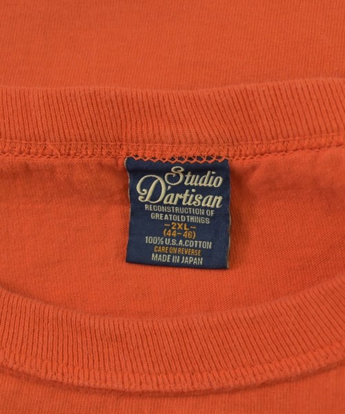 STUDIO D'ARTISAN（ステュディオダルチザン）Tシャツ・カットソー オレンジ サイズ:2XL メンズ/2200704862067