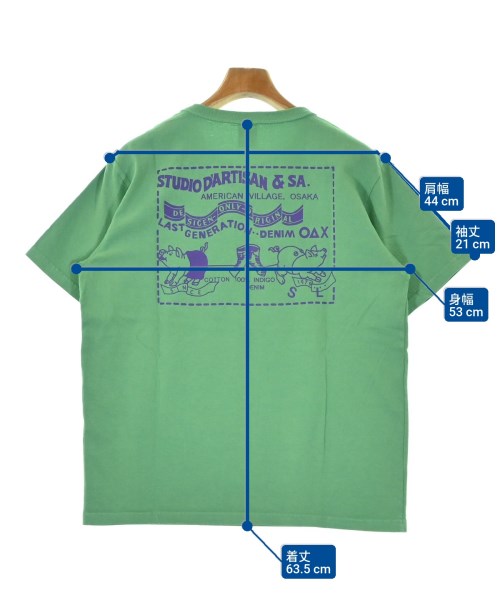 STUDIO D'ARTISAN（ステュディオダルチザン）Tシャツ・カットソー 緑 サイズ:M メンズ/2200678351086
