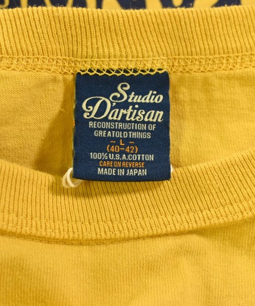 STUDIO D'ARTISAN（ステュディオダルチザン）Tシャツ・カットソー 黄 サイズ:L メンズ/2200678351093