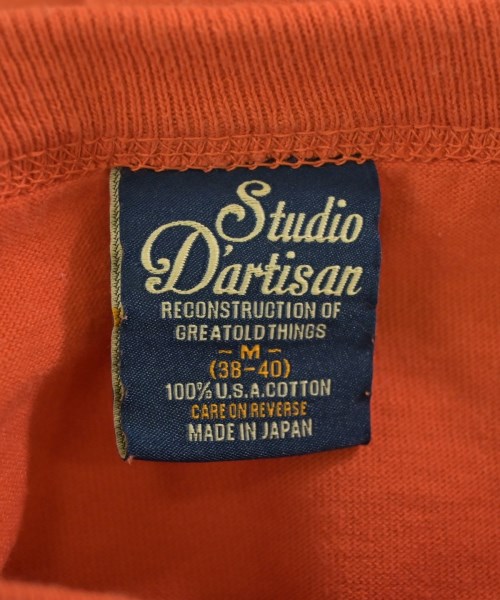 STUDIO D'ARTISAN（ステュディオダルチザン）Tシャツ・カットソー オレンジ サイズ:M メンズ/2200678351116