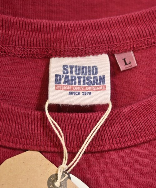 STUDIO D'ARTISAN（ステュディオダルチザン）Tシャツ・カットソー 赤 サイズ:L メンズ/2200678351123