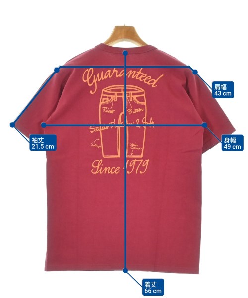 STUDIO D'ARTISAN（ステュディオダルチザン）Tシャツ・カットソー 赤 サイズ:L メンズ/2200678351123