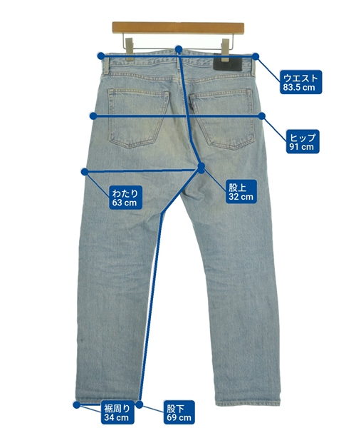 LEVI'S MADE&CRAFTED（リーバイスメイドアンドクラフテッド）デニムパンツ 青 サイズ:33(L位) メンズ/2200621962093