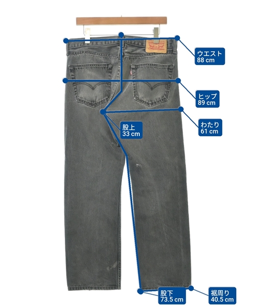 Levi's（リーバイス）デニムパンツ 黒 サイズ:34(XL位) メンズ/2200612539174