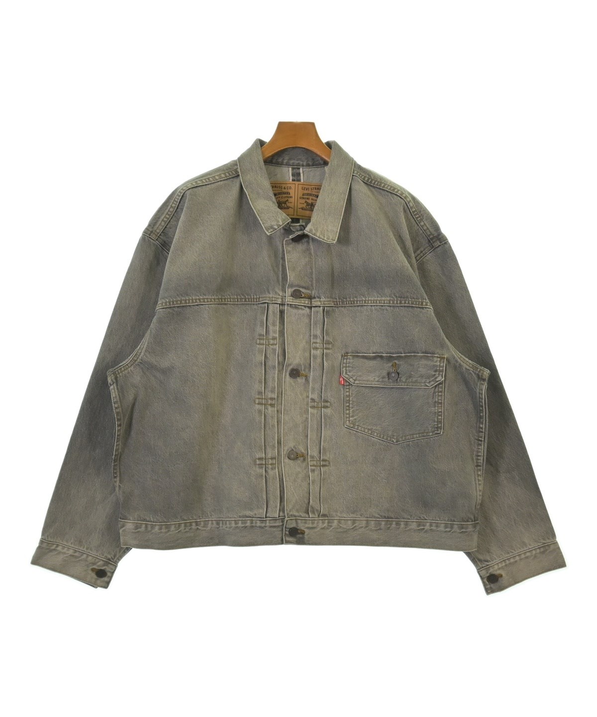 Levi's グレー デニムジャケット ヴィンテージ Levi's（リーバイス）デニムジャケット グレー サイズ:XL メンズ