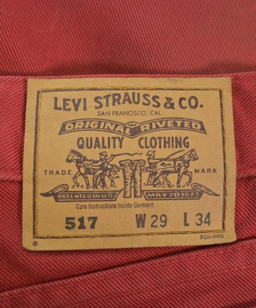 Levi's（リーバイス）デニムパンツ 赤 サイズ:29(S位) メンズ/2200606326049
