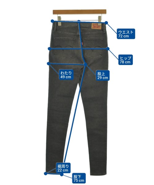 Levi's（リーバイス）デニムパンツ 黒 サイズ:28(L位) レディース/2200609083017