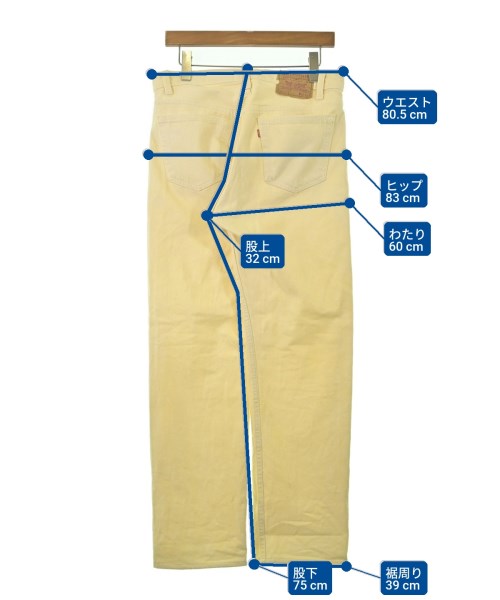 Levi's（リーバイス）デニムパンツ 黄 サイズ:33(L位) メンズ/2200695361037