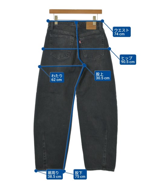 Levi's（リーバイス）デニムパンツ 黒 サイズ:26(M位) レディース/2200655646044