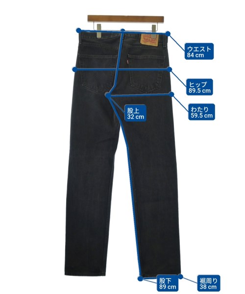 Levi's（リーバイス）デニムパンツ 黒 サイズ:32(L位) メンズ/2200709099314