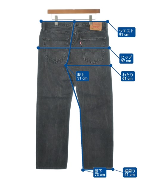 Levi's（リーバイス）デニムパンツ 黒 サイズ:34(XL位) メンズ/2200707205069
