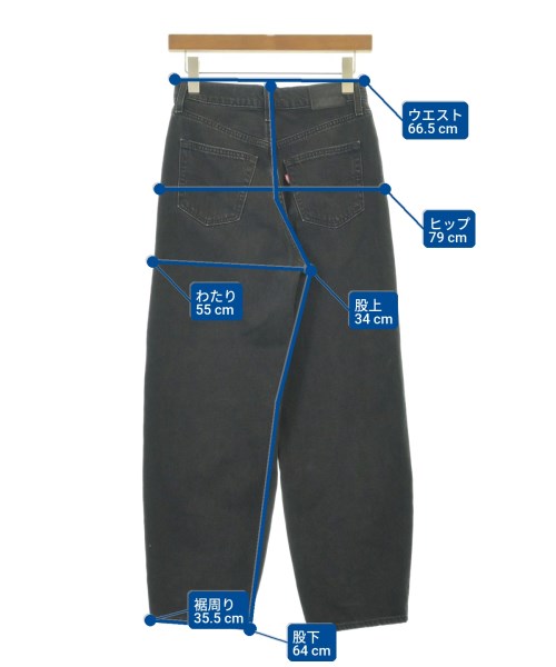 Levi's（リーバイス）デニムパンツ 黒 サイズ:25(S位) レディース/2200713703047