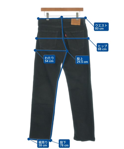 Levi's（リーバイス）デニムパンツ 黒 サイズ:33(L位) メンズ/2200715802298