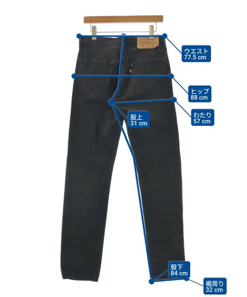 Levi's（リーバイス）デニムパンツ 黒 サイズ:33(L位) メンズ/2200734277121