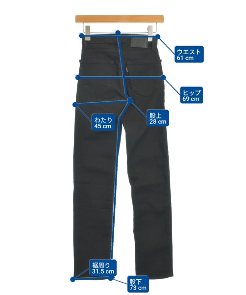 Levi's（リーバイス）デニムパンツ 黒 サイズ:23(XS位) レディース/2200718366049