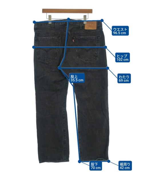 Levi's（リーバイス）デニムパンツ 黒 サイズ:38(XXL位) メンズ/2200680802163