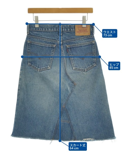 Levi's（リーバイス）ひざ丈スカート 青 サイズ:29(L位) レディース/2200691484105