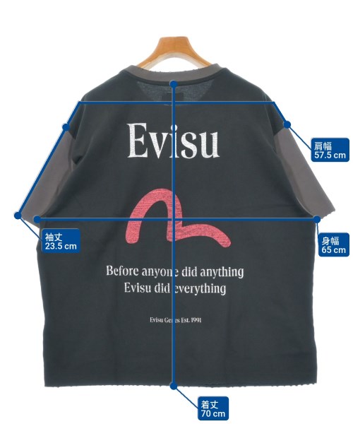 EVISU（エビス）Tシャツ・カットソー 黒 サイズ:XL メンズ/2200639862064