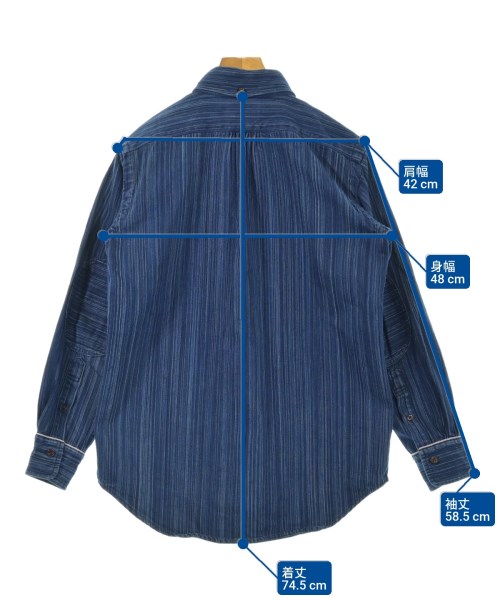 EVISU（エビス）カジュアルシャツ 紺 サイズ:38(S位) メンズ/2200629116184