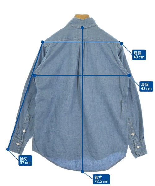 EVISU（エビス）カジュアルシャツ 青 サイズ:38(S位) メンズ/2200629116207