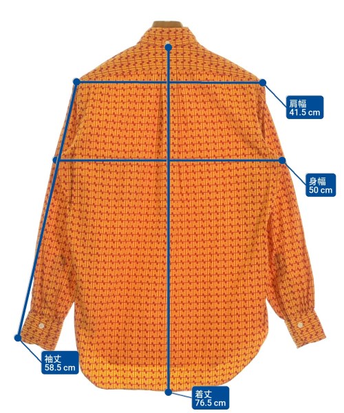 EVISU（エビス）カジュアルシャツ オレンジ サイズ:37(M位) メンズ/2200629116252