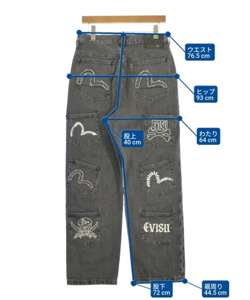 EVISU（エビス）デニムパンツ 黒 サイズ:30(M位) メンズ/2200679827023