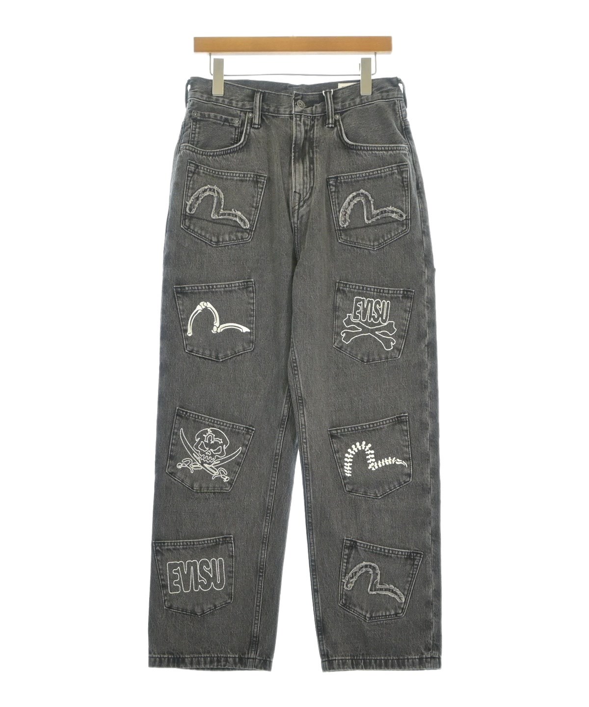 EVISU デニムパンツ 30×34 黒 EVISU（エビス）デニムパンツ 黒 サイズ:30(M位) メンズ/2200679827023