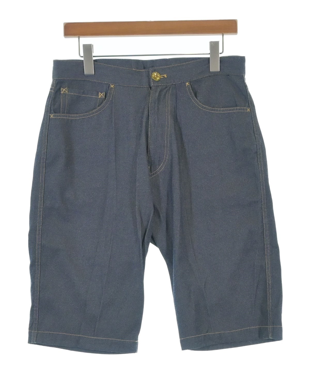 00s EVISU PARIS ブラック　カーゴショートパンツ Sサイズ EVISU（エビス）ショートパンツ 紺 サイズ:32(L位) メンズ